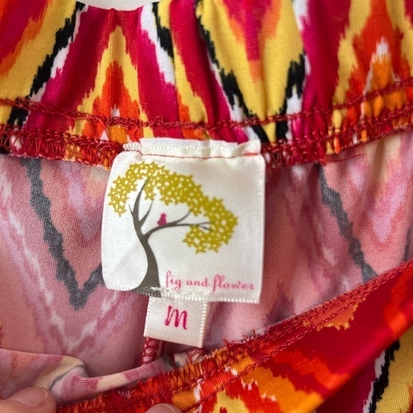 FIG AND FLOWER Geometric Wide Leg Pull On Pant Woman’s Size M - Picture 3 of 6